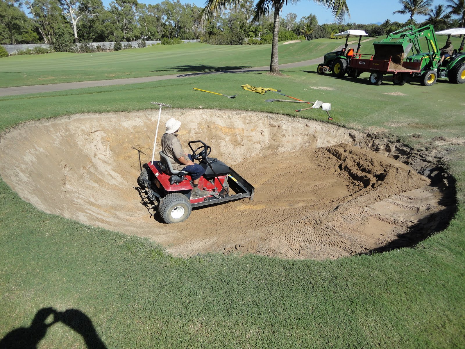 Sea Temple Golf Club Course Maintenance Bunker Drainage 16 Fairway
