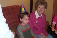 my grandma norma being with us on spencers 4th birthday and having fun!!