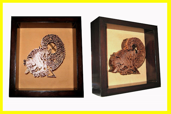 motif KEPALA WAYANG + Frame Kayu