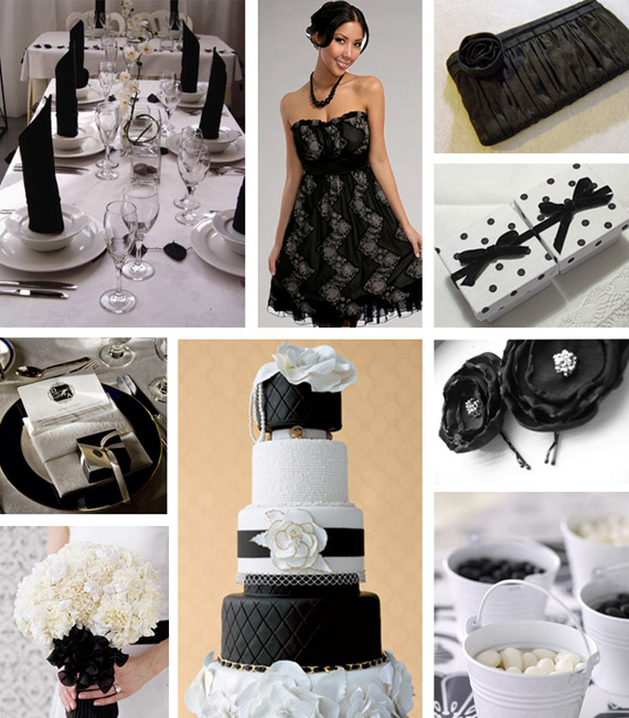 black and white wedding theme