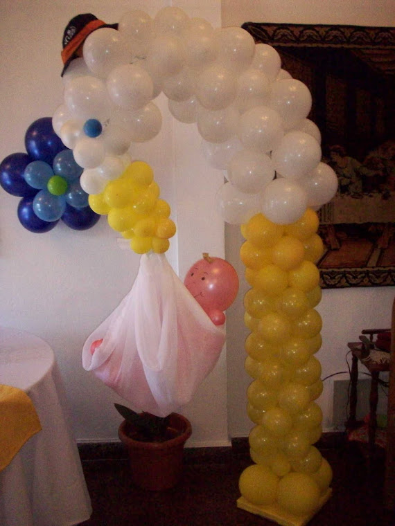 decoracion con globos baby shower