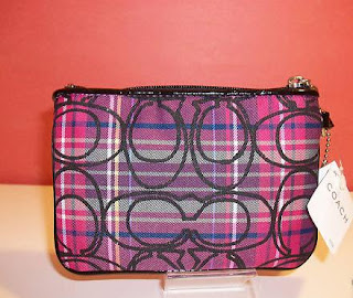Coach Tartan Wristlet