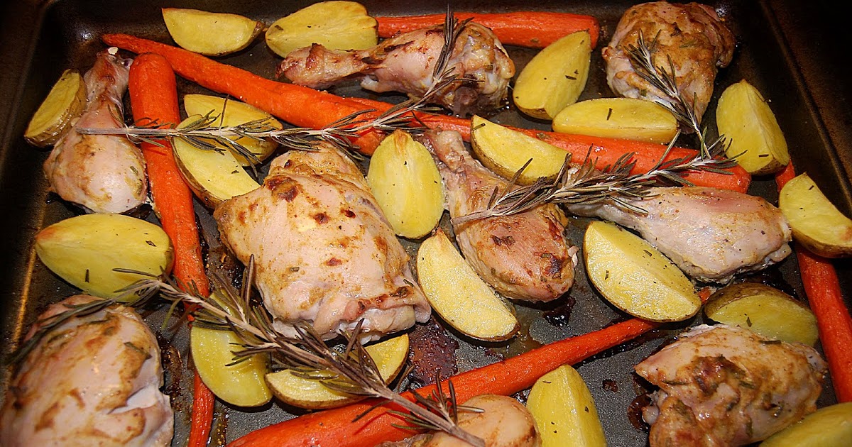 Susan's Recipe Blog Mustard Rosemary Chicken with Carrots and Potatoes
