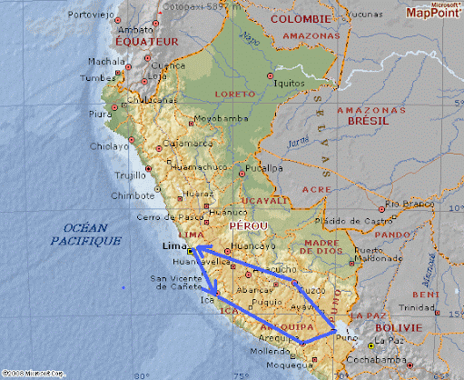 Et d'abord, la carte du Pérou...