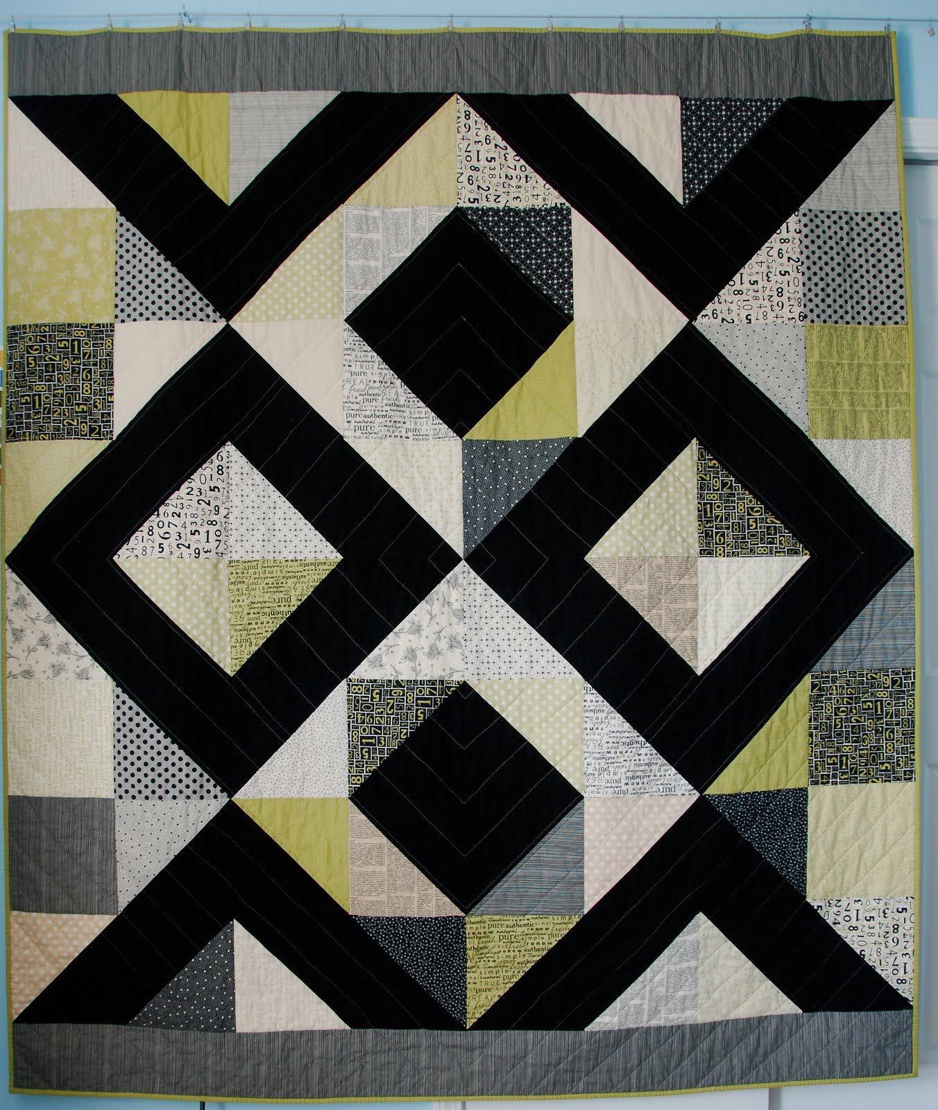 Pin. Sew. Press. At last . . . a finished "Man Quilt!"
