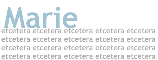 Marie Etcetera