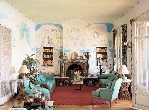 v i s u a l * v a m p *: Castaing-Cocteau Decorate A French Villa