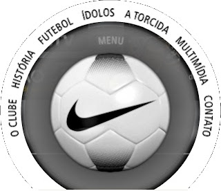 Menu em formato de bola de futebol