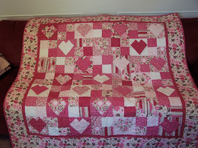 heart quilt that I made up