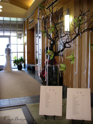 Here's a shot of the wedding party as they went by the reception room