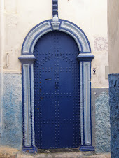 Blauwe deur in Rabat