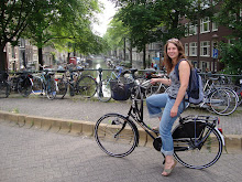 Louise on the road in Amsterdam