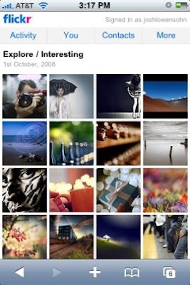 Flickr site for the iPhone