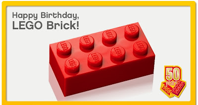 Happy 50th Birthday LEGO Brick