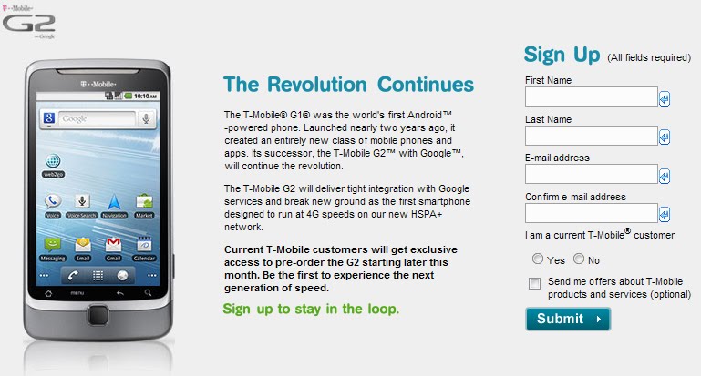 Tmobile G2 Official Announced