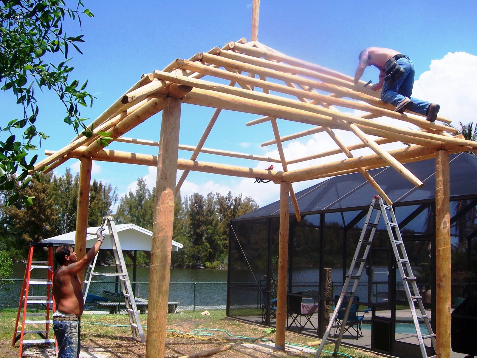 Cocoa Beach Tiki Hut 12x12 Foot Tiki Hut With Deck