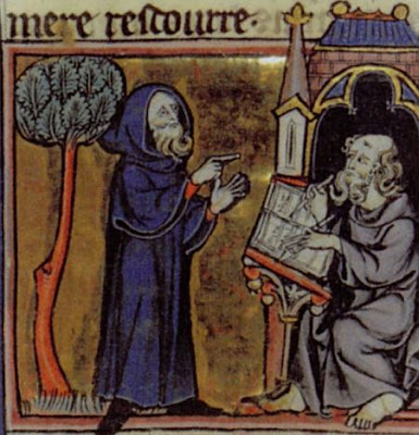 A depiction of MYrddin from a mediaeval codex