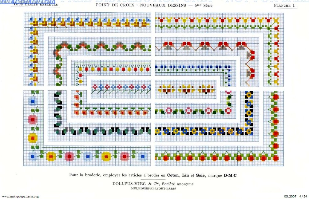 Graficos De Barrinhas De Ponto Cruz Para Pano De Prato ♥Meus Gráficos De Ponto Cruz♥: Monograma e Barrinhas Diversas em Ponto Cruz
