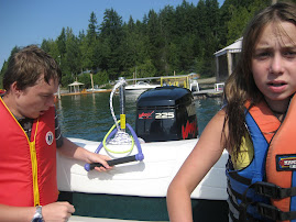 Sproat Lake Jessie trying skiing