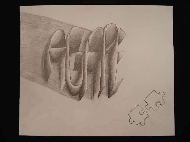 a faithful attempt: Ruscha-Style Ribbon Word Drawings