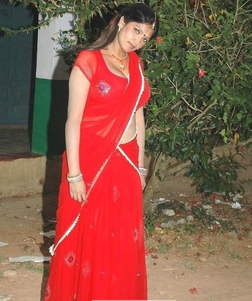 bhuvaneswari hot in red saree