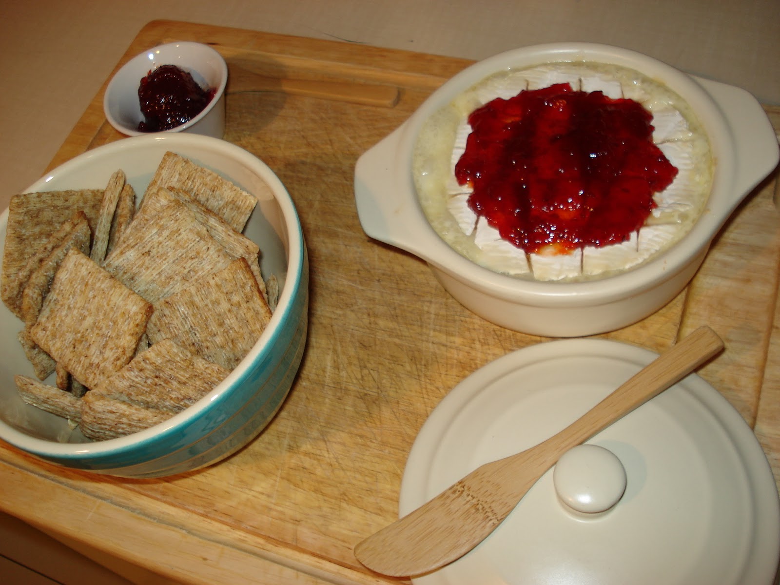 For the love, and lovers, of food. Baked Brie with Red Pepper Jelly.