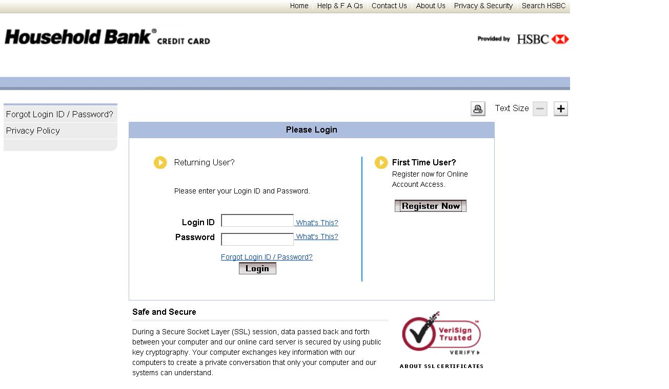 Household Bank Online Bill Payment Services Guide