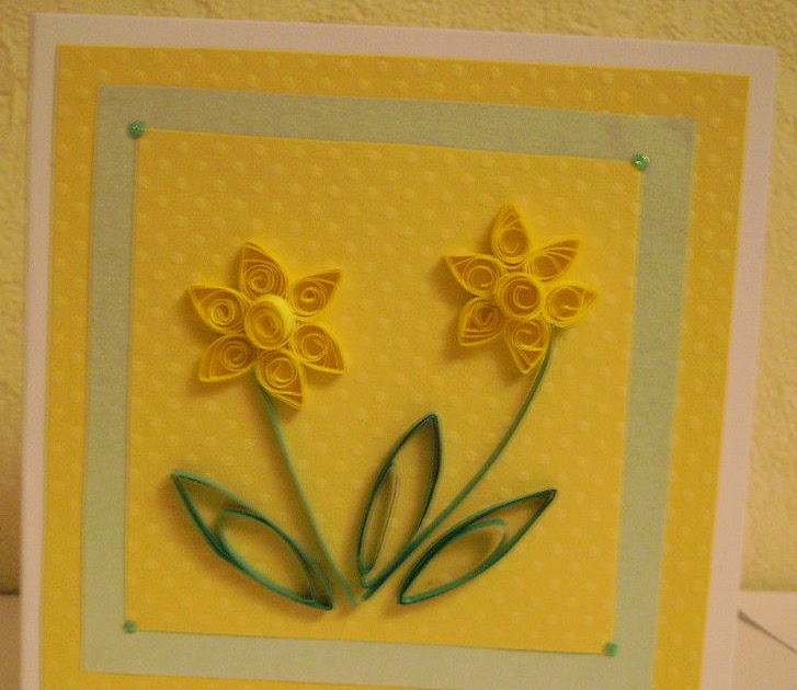 Raspberry Cupcake Quilled Daffodils For The Cupcake Craft Challenge