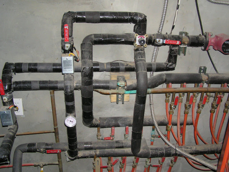 Pipes in the utility/laundry room