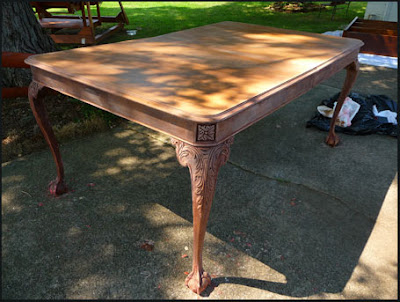 Antique Table on Antique Dining Table