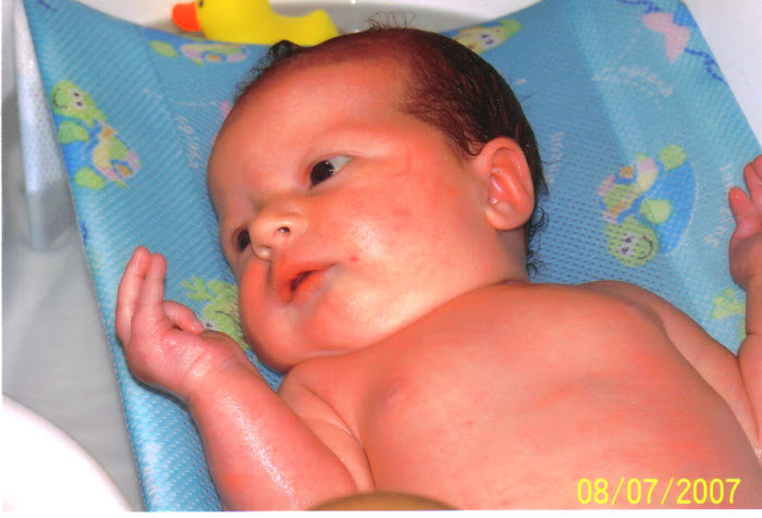 Madi's First Bath