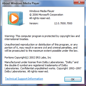 Download Windows Media Player 12.7600