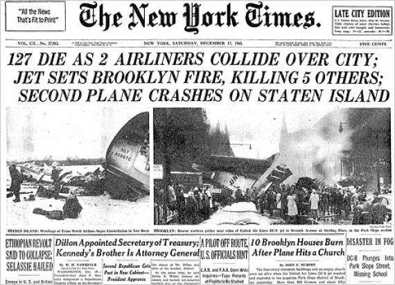 crash slope park plane 1960 times york boy midair island victims staten dec fifty nytimes air later brooklyn airliners flight