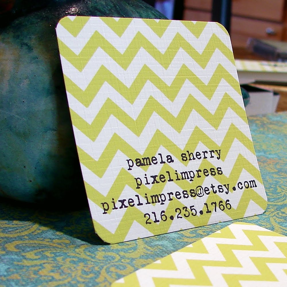 [chevron+calling+card+chartreuse+3+leaning.jpg]