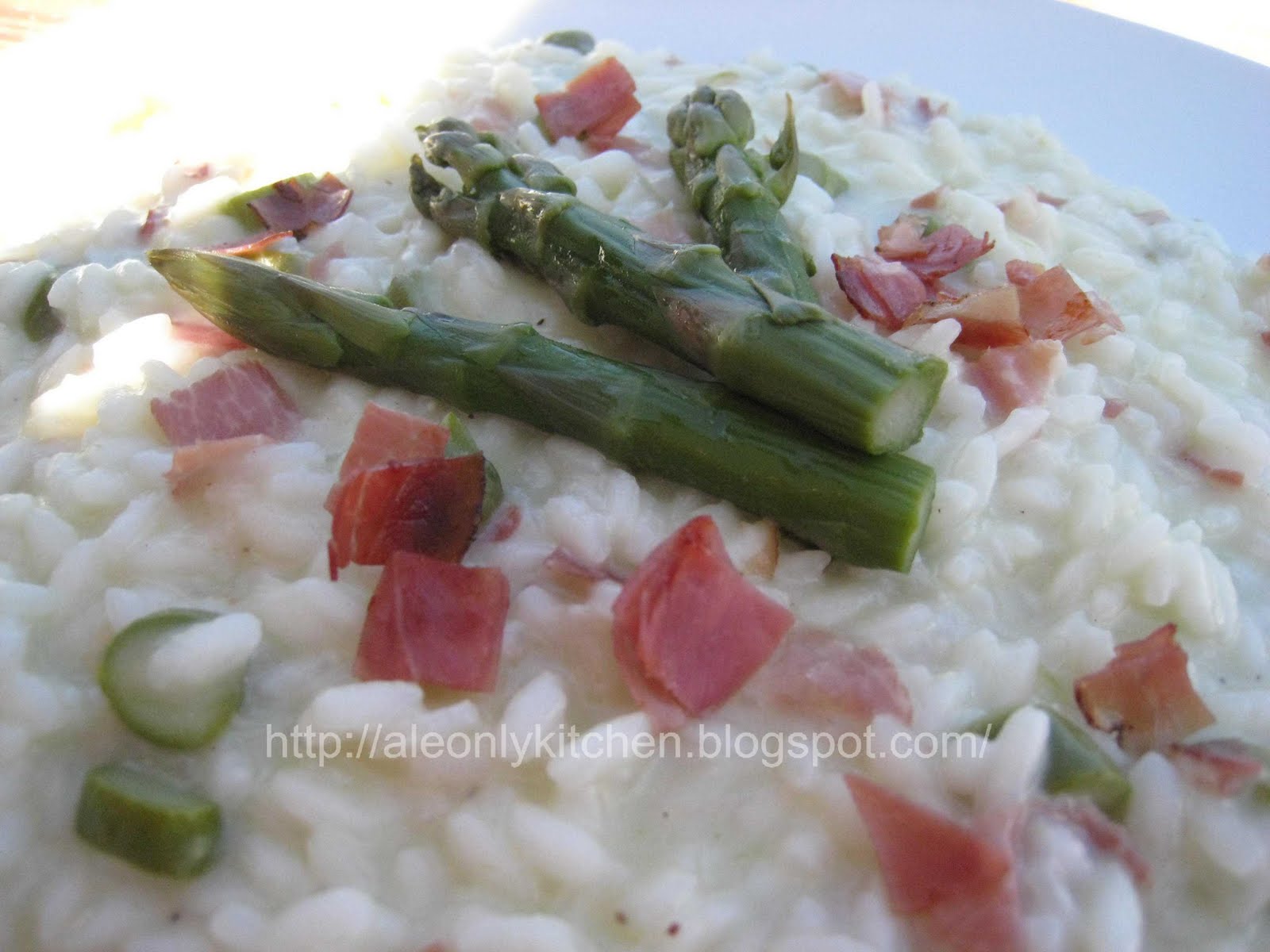 Ale only kitchen Risotto agli asparagi e speck