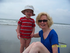 Nanny and Thomas at beach