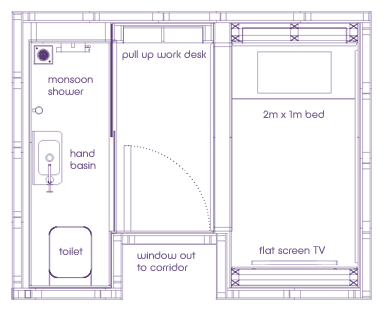 Pod Hotels Yotel Guestroom Layouts