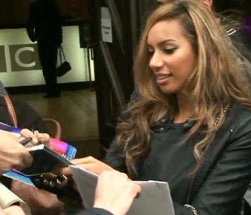 Leona Lewis Signs Autographs For Fans At Broadcasting House