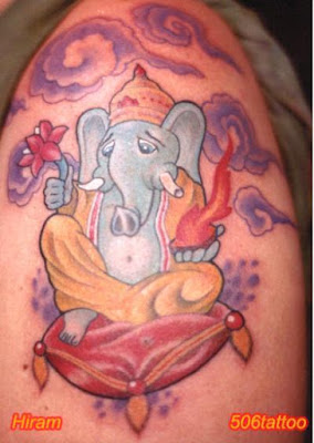 Free Tattoo Design on Ganesha Free Tattoo Design