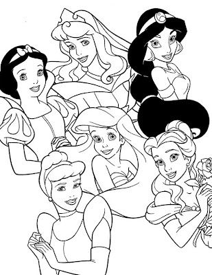 coloring pages disney princesses belle. Disney Princess Coloring Pages