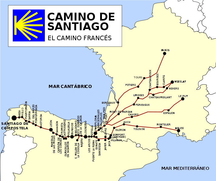 Mapa del camí francès
