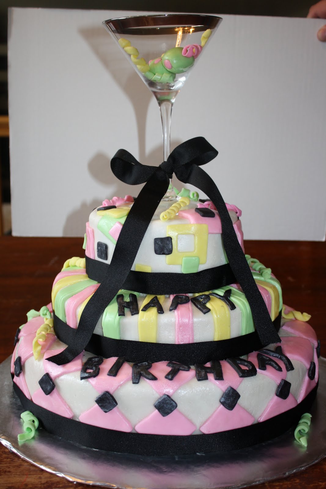 Martini Fondant Cake