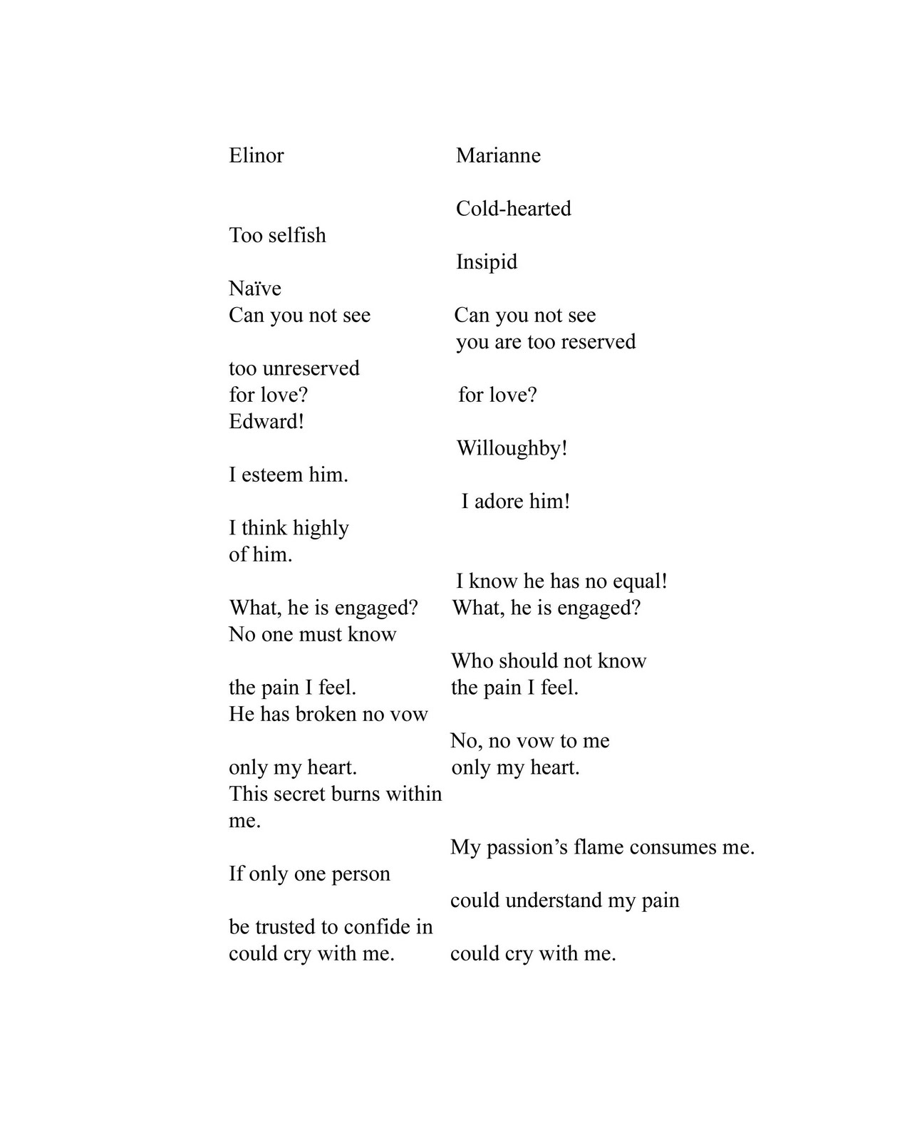 Poems for two voices printable picture