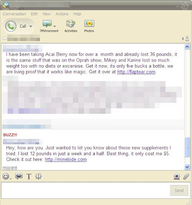 Yahoo Messenger Scam, Spam Or