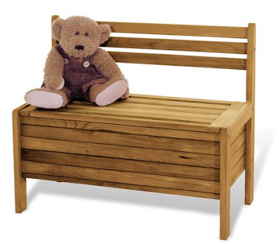 Wood Bench on Wooden Toy Bench