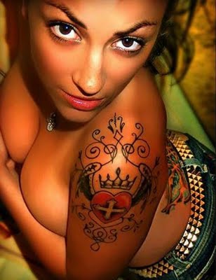 nude tattooed girls. hair tattoo designs for girls