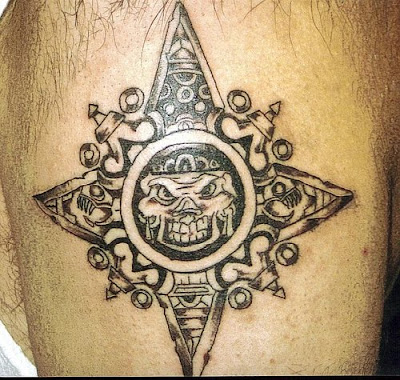 aztec skull tattoos. aztec tattoos designs,