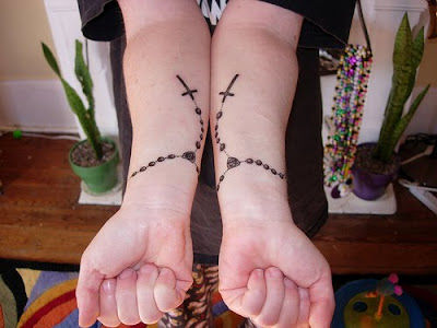 rosary tattoos for women