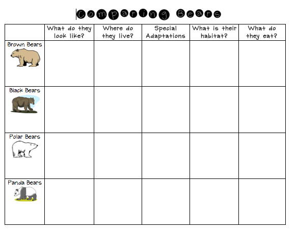 Sarah's First Grade Snippets: Bear Unit