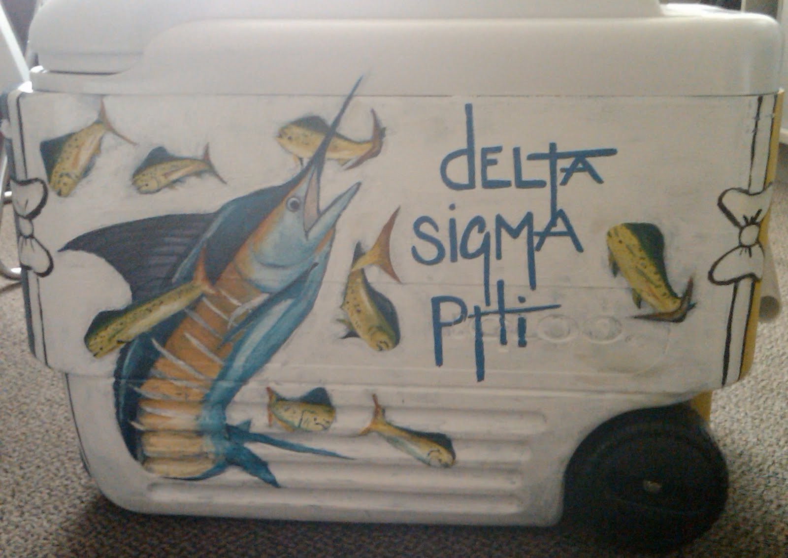 fraternity decorated coolers
